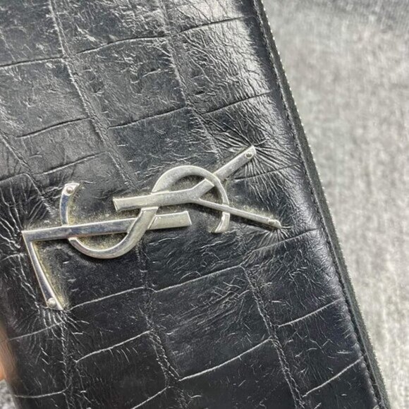 YSL Yves Saint Laurent Zippy Black Wallet lux340-100125 - Picture 8 of 14